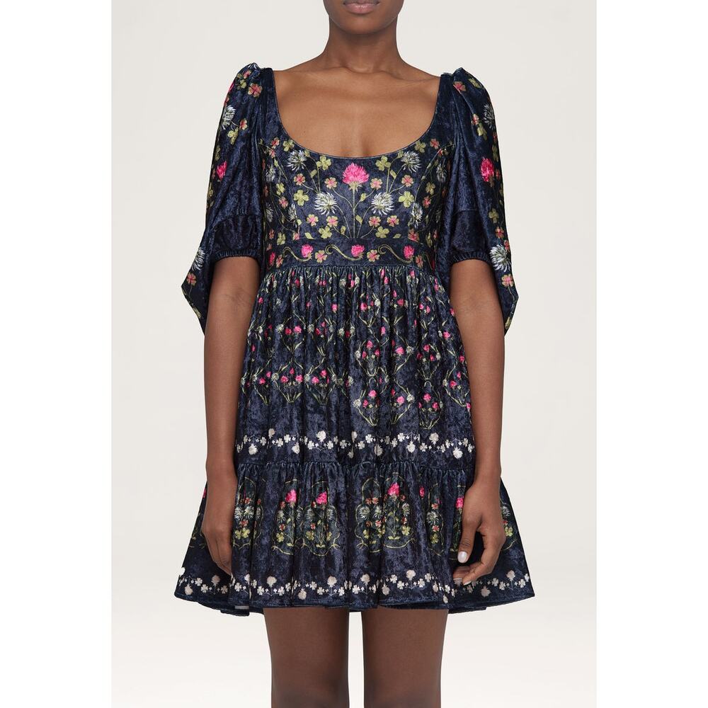 Agua Bendita Delirio Trebol Multicolored Floral Mini Dress Size: S